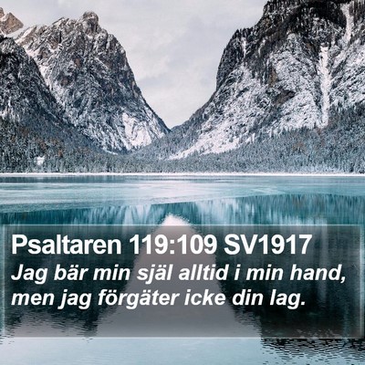 Psaltaren 119:109 SV1917 Bible Verse Image