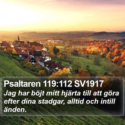 Psaltaren 119:112 SV1917 Bible Verse Image