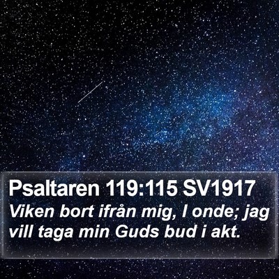 Psaltaren 119:115 SV1917 Bible Verse Image
