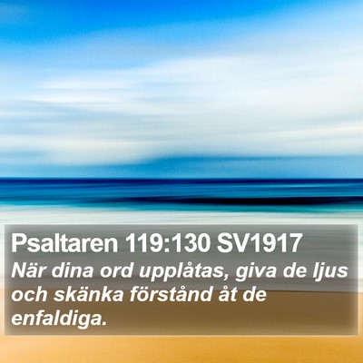 Psaltaren 119:130 SV1917 Bible Verse Image
