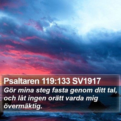Psaltaren 119:133 SV1917 Bible Verse Image