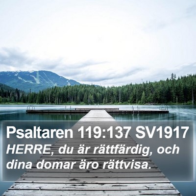 Psaltaren 119:137 SV1917 Bible Verse Image
