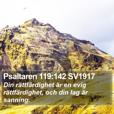 Psaltaren 119:142 SV1917 Bible Verse Image