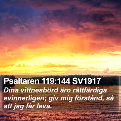 Psaltaren 119:144 SV1917 Bible Verse Image