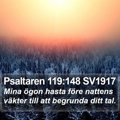 Psaltaren 119:148 SV1917 Bible Verse Image