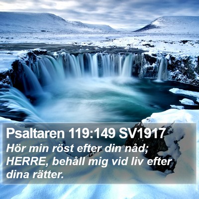 Psaltaren 119:149 SV1917 Bible Verse Image