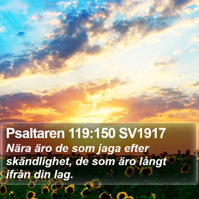 Psaltaren 119:150 SV1917 Bible Verse Image