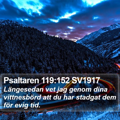 Psaltaren 119:152 SV1917 Bible Verse Image