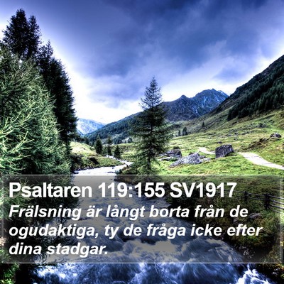 Psaltaren 119:155 SV1917 Bible Verse Image