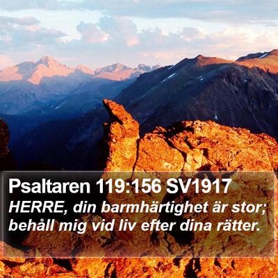 Psaltaren 119:156 SV1917 Bible Verse Image