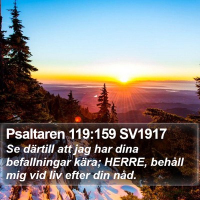 Psaltaren 119:159 SV1917 Bible Verse Image