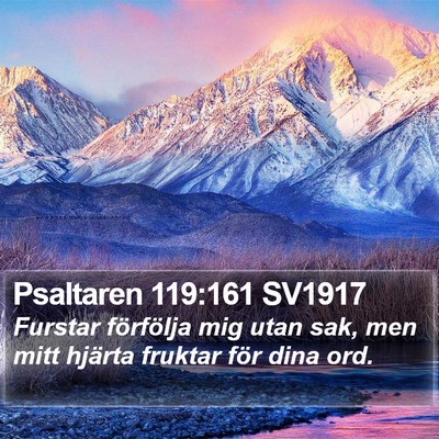 Psaltaren 119:161 SV1917 Bible Verse Image