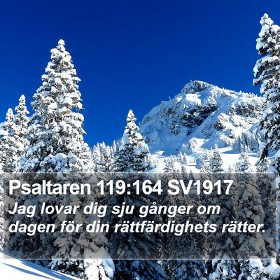 Psaltaren 119:164 SV1917 Bible Verse Image
