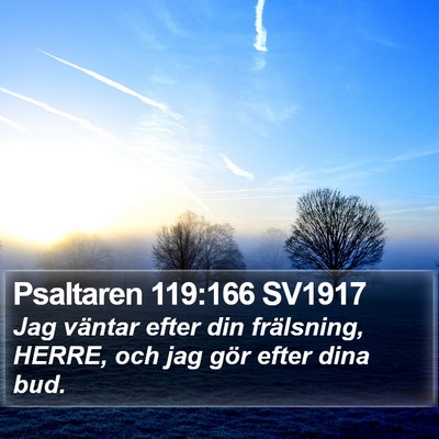 Psaltaren 119:166 SV1917 Bible Verse Image