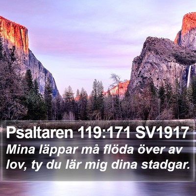 Psaltaren 119:171 SV1917 Bible Verse Image