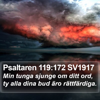 Psaltaren 119:172 SV1917 Bible Verse Image