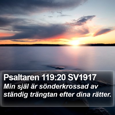 Psaltaren 119:20 SV1917 Bible Verse Image