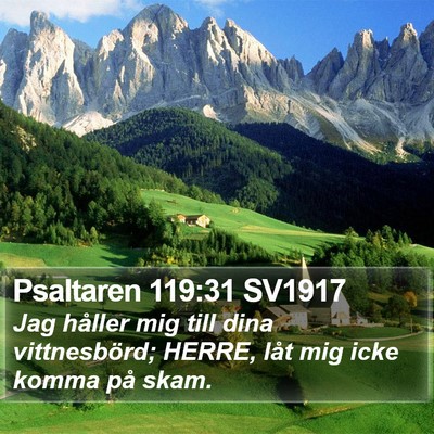 Psaltaren 119:31 SV1917 Bible Verse Image