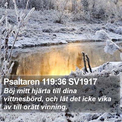 Psaltaren 119:36 SV1917 Bible Verse Image