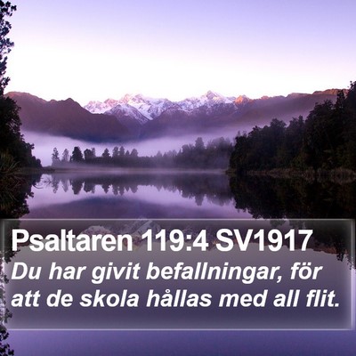 Psaltaren 119:4 SV1917 Bible Verse Image