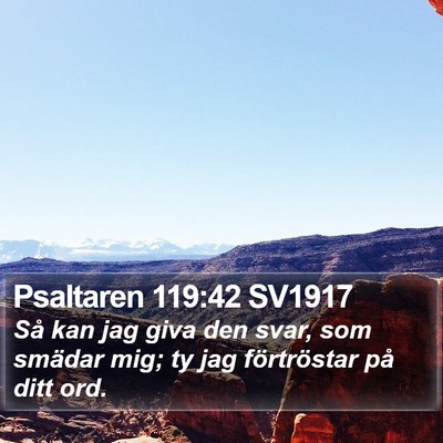 Psaltaren 119:42 SV1917 Bible Verse Image