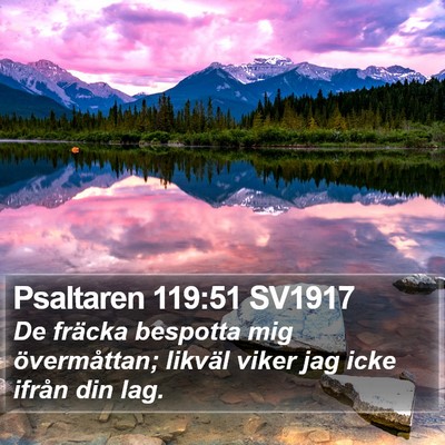 Psaltaren 119:51 SV1917 Bible Verse Image