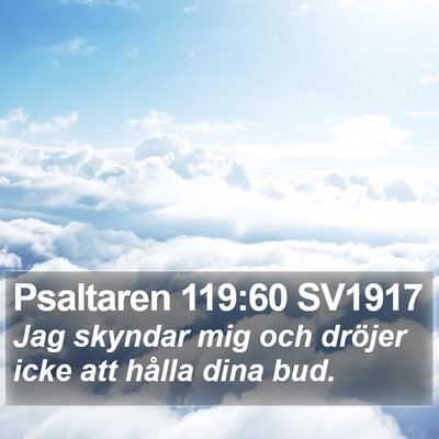 Psaltaren 119:60 SV1917 Bible Verse Image