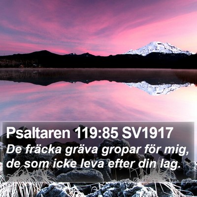 Psaltaren 119:85 SV1917 Bible Verse Image
