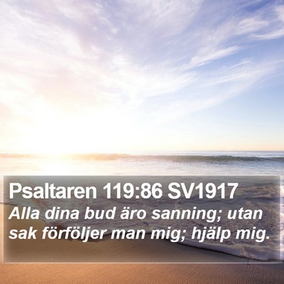 Psaltaren 119:86 SV1917 Bible Verse Image