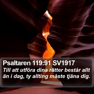 Psaltaren 119:91 SV1917 Bible Verse Image