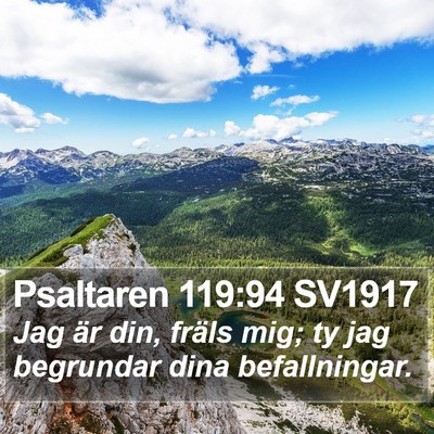 Psaltaren 119:94 SV1917 Bible Verse Image