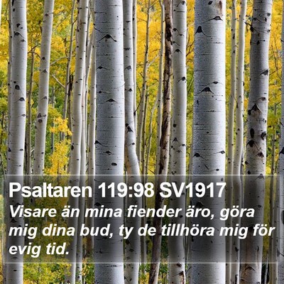 Psaltaren 119:98 SV1917 Bible Verse Image