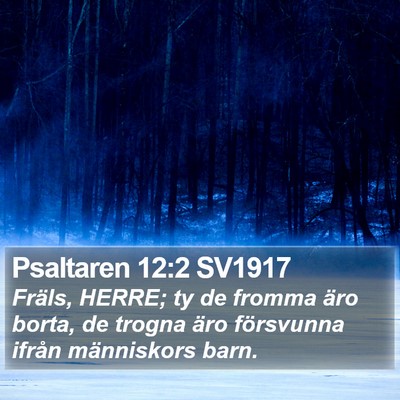 Psaltaren 12:2 SV1917 Bible Verse Image