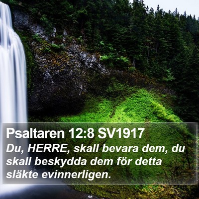 Psaltaren 12:8 SV1917 Bible Verse Image
