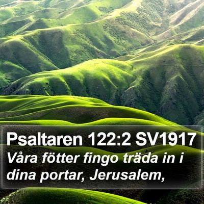 Psaltaren 122:2 SV1917 Bible Verse Image