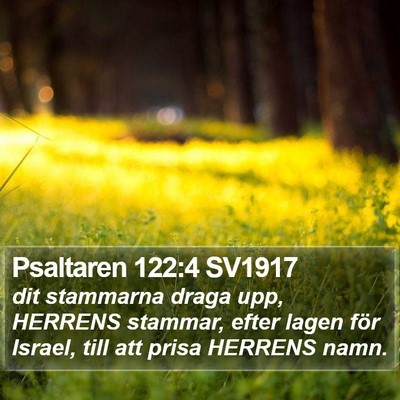 Psaltaren 122:4 SV1917 Bible Verse Image