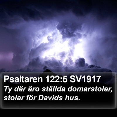 Psaltaren 122:5 SV1917 Bible Verse Image