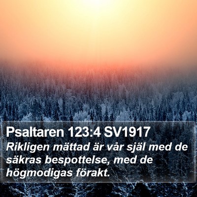 Psaltaren 123:4 SV1917 Bible Verse Image