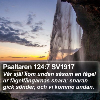 Psaltaren 124:7 SV1917 Bible Verse Image