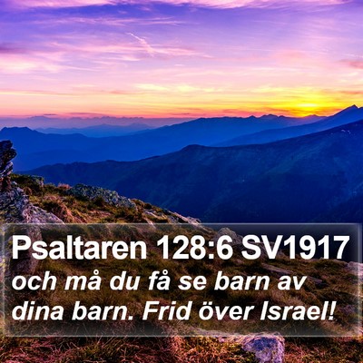 Psaltaren 128:6 SV1917 Bible Verse Image