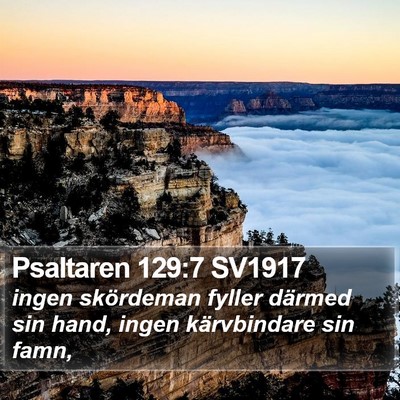 Psaltaren 129:7 SV1917 Bible Verse Image