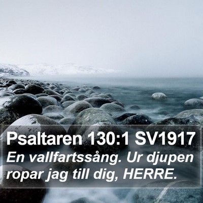 Psaltaren 130:1 SV1917 Bible Verse Image