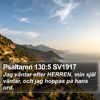 Psaltaren 130:5 SV1917 Bible Verse Image