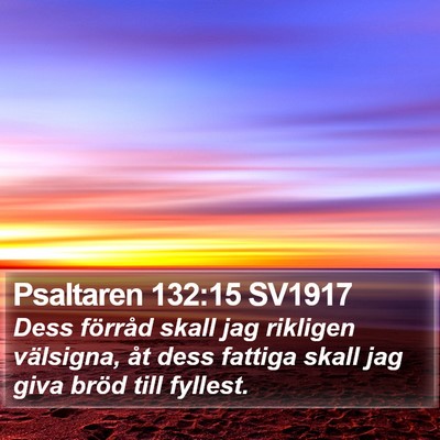 Psaltaren 132:15 SV1917 Bible Verse Image