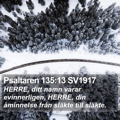 Psaltaren 135:13 SV1917 Bible Verse Image