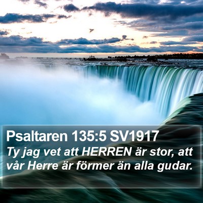 Psaltaren 135:5 SV1917 Bible Verse Image