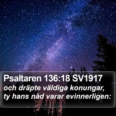 Psaltaren 136:18 SV1917 Bible Verse Image