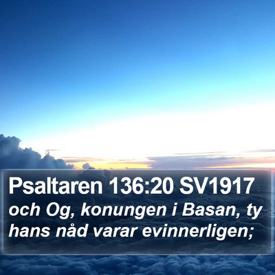 Psaltaren 136:20 SV1917 Bible Verse Image