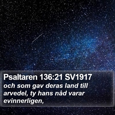 Psaltaren 136:21 SV1917 Bible Verse Image