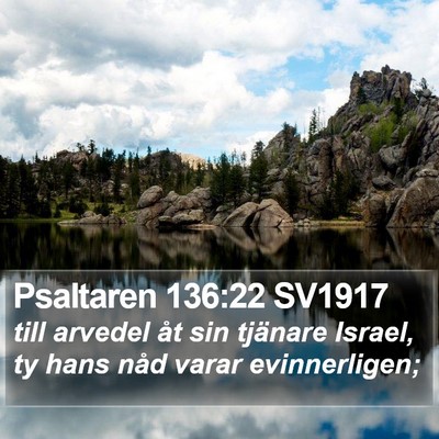 Psaltaren 136:22 SV1917 Bible Verse Image
